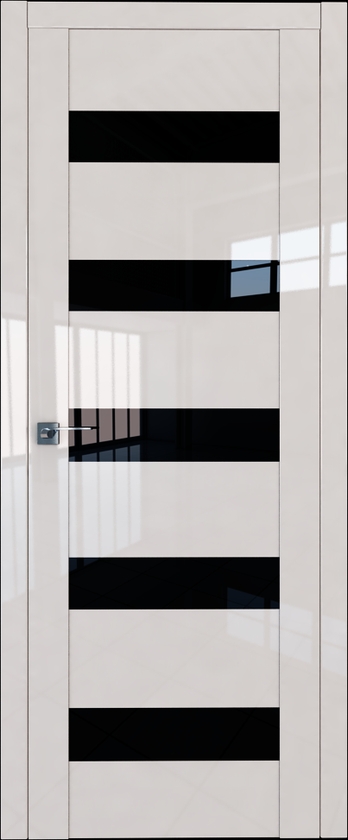 межкомнатные двери  Profil Doors 29L чёрный триплекс магнолия глянец